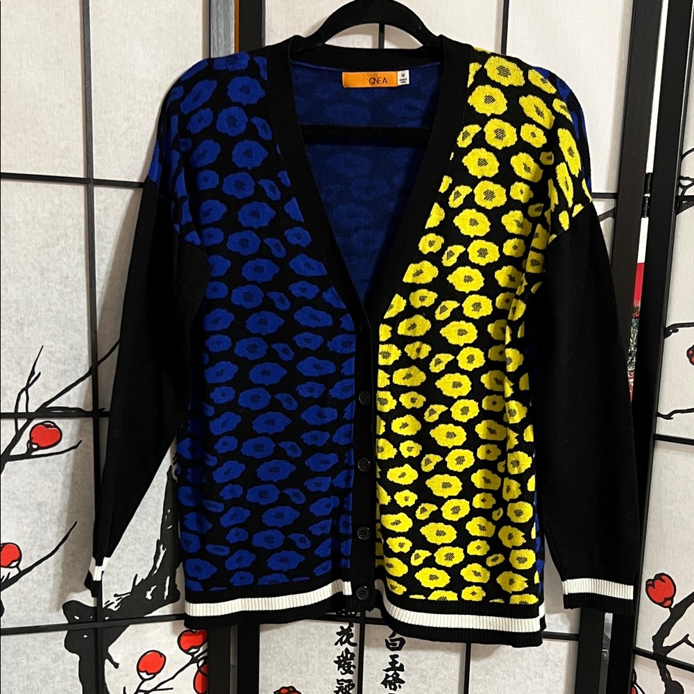 One A Blue and Black Knitwear
